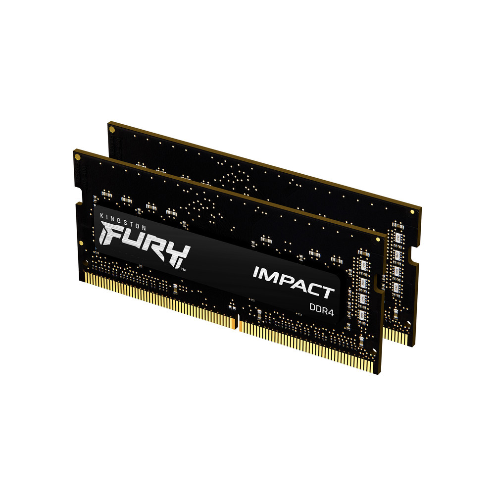 Kingston Technology FURY 16GB 3200MT/s DDR4 CL20 SODIMM (Kit of 2) Impact, 16 Go, 2 x 8 Go, DDR4, 260-pin SO-DIMM KF432S20IBK2/16