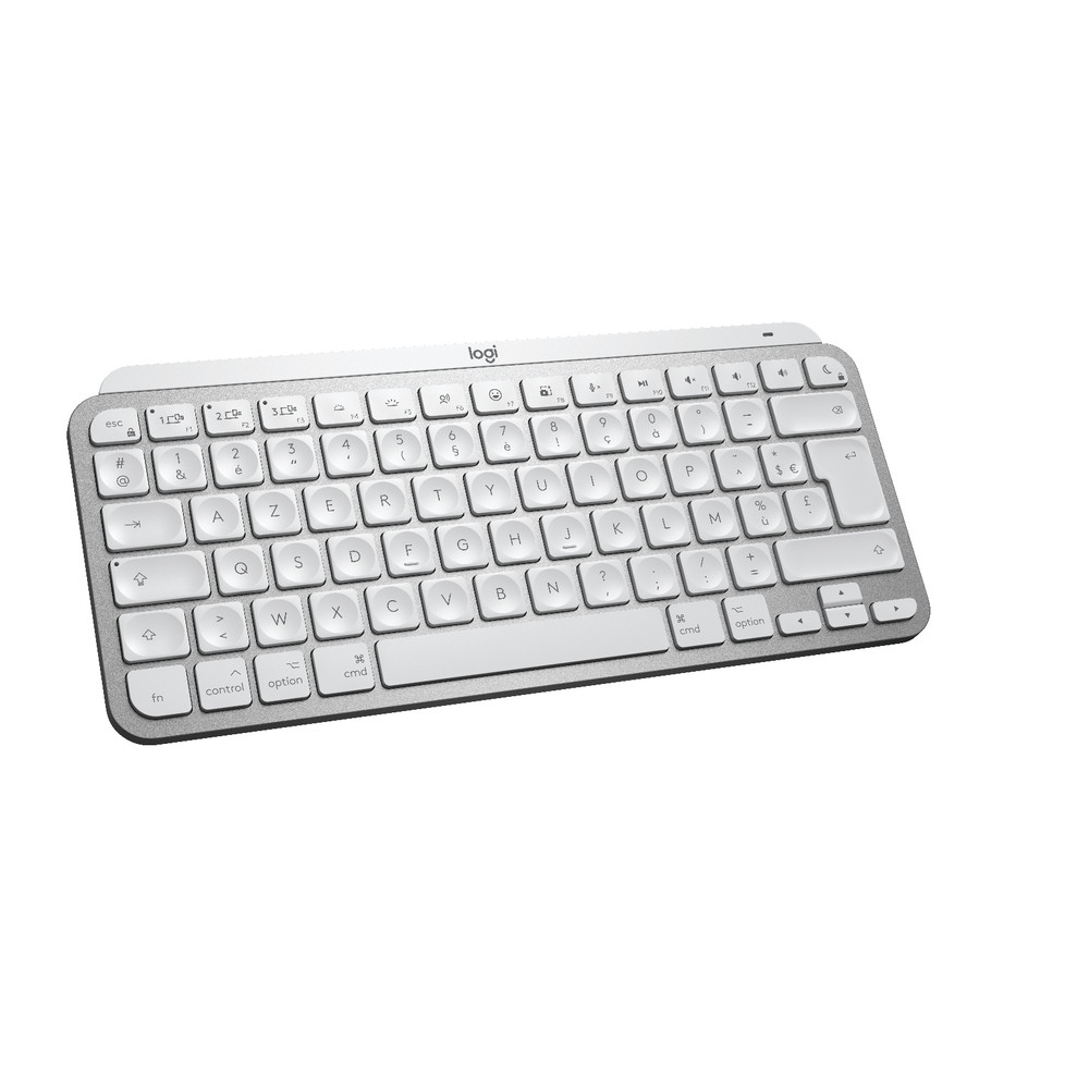 Logitech MX Keys Mini for Mac, Mini, Sans fil, Bluetooth, AZERTY, LED, Gris 920-010520