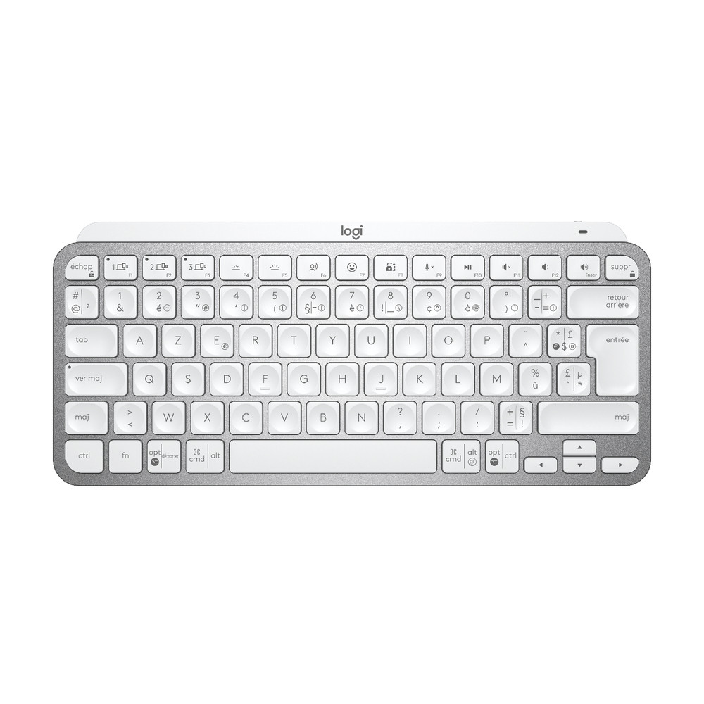 Logitech MX Keys Mini, Mini, Sans fil, RF sans fil + Bluetooth, AERTY, LED, Gris 920-010483