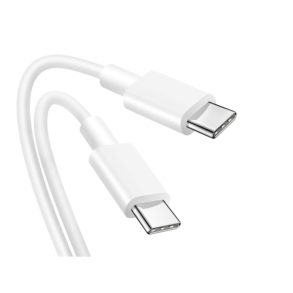 DLH CABLE USB-C VERS USB-C 1M 3.25A 65W MAX BLANC, 1 m, USB C, USB C, USB 2.0, Blanc DY-TU2704W