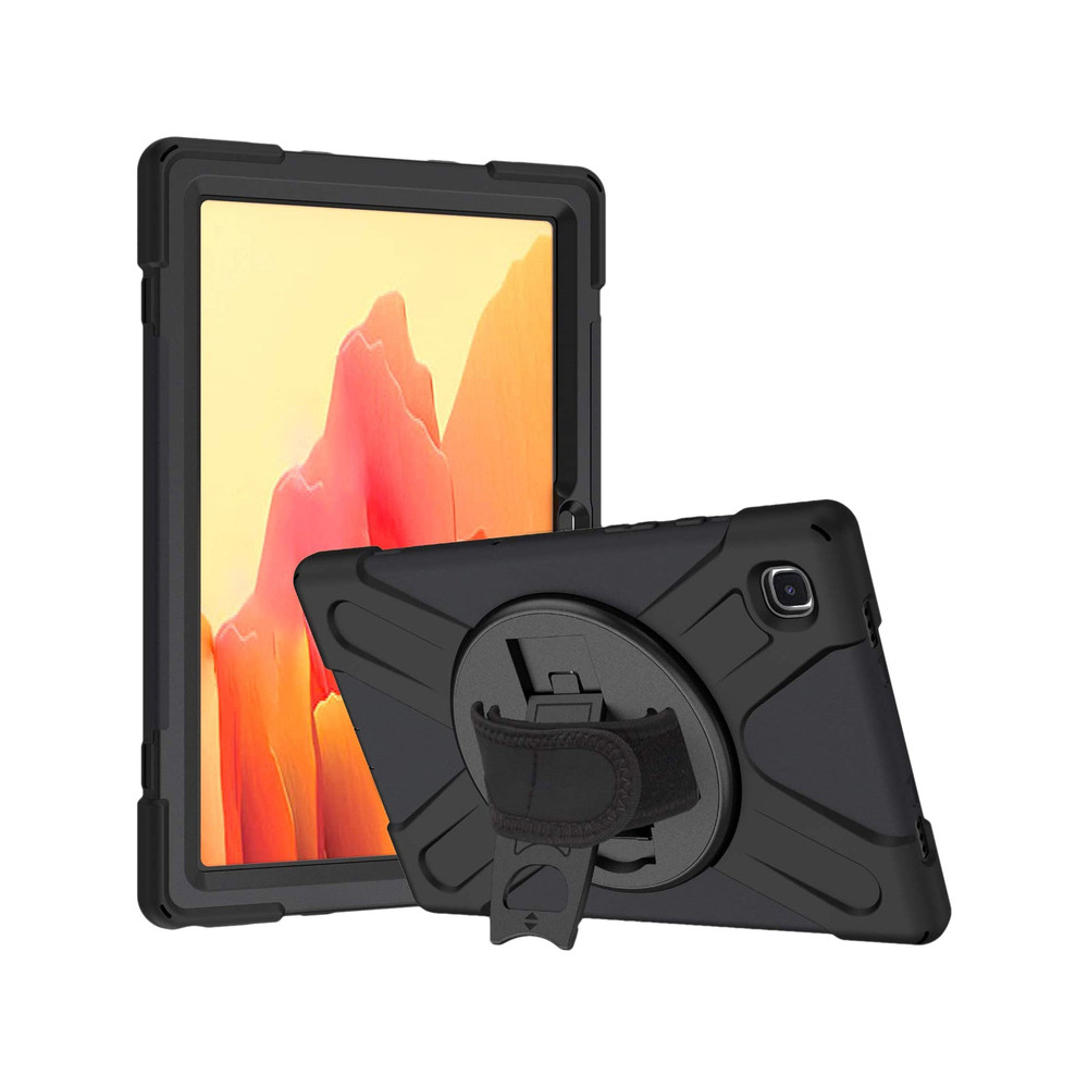 DLH COQUE RENFORCEE AVEC BANDOULIERE, POIGNEE ROTATIVE ET PIED SUPPORT POUR SAMSUNG GALAXY TAB A7 LITE 8.7' (SM-T220 / SM-T225), Anti-chocs, Samsung,