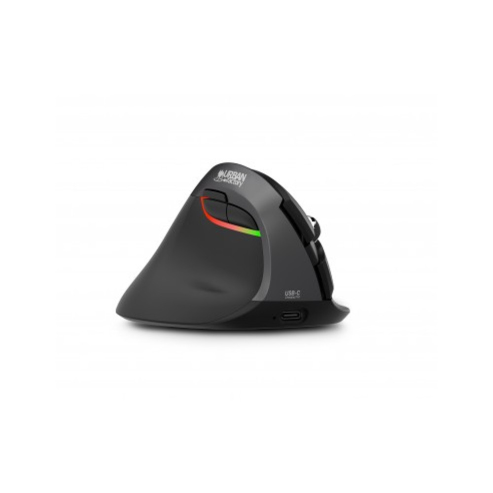 Urban Factory EPL20UF, Gauche, Conception verticale, RF sans fil + Bluetooth, 4000 DPI, Noir