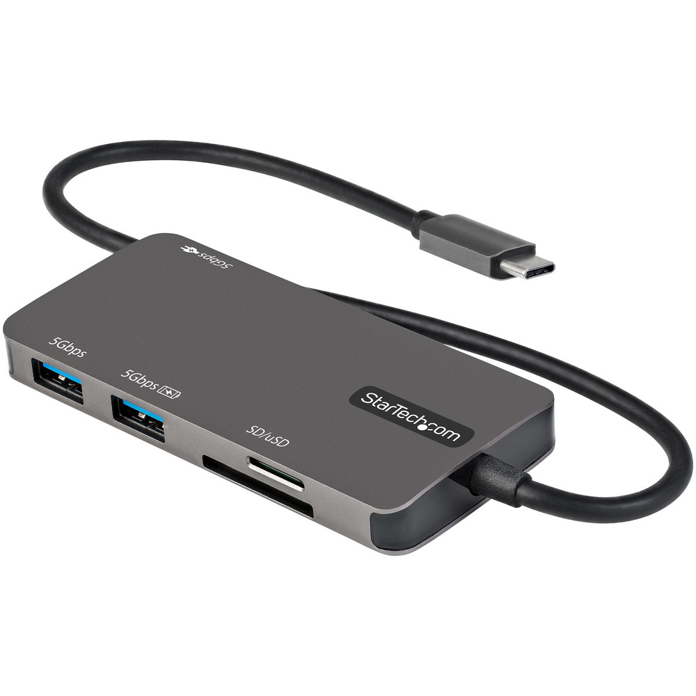 StarTech.com Adaptateur Multiport USB-C - USB Type C vers HDMI 4K, Alimentation 100W Passthrough, SD/MicroSD, Hub USB 3 Ports USB 3.0 - Mini Dock USB-