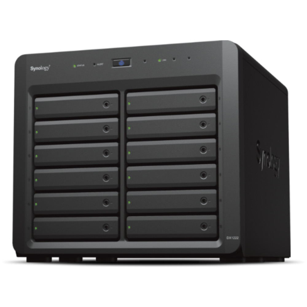 Synology DX1222, Boîtier disque dur/SSD, 2.5/3.5', SATA, Série ATA II, Série ATA III, Échange à chaud, Noir