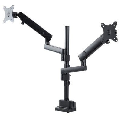 StarTech.com Support Double Écran PC - Bras Double Moniteur VESA - 32' 8kg - Empilables Verticalement - Porte 2 Écrans Hauteur Réglable/Articulé - Fix