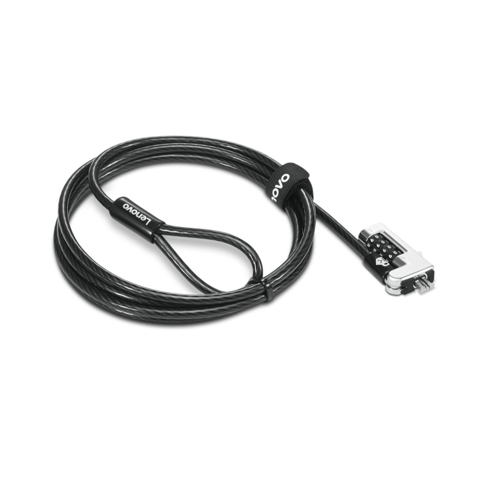 Lenovo 4XE1F30277, 1,8 m, Kensington, Verrouillage à combinaison, Noir