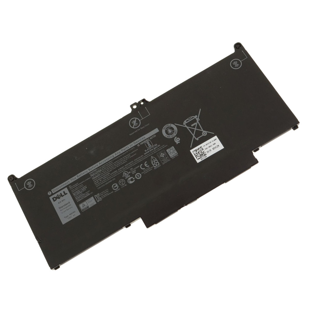 DLH Batterie Li-ion 7.6V 7400mAh 57Wh - MXV9V / 0MXV9V / 5VC2M / N2K62 / 829MX / CR8V9 / WXW80 / K4Y2J, Batterie, Dell, DELL Inspiron 7300 2-en-1 Blac