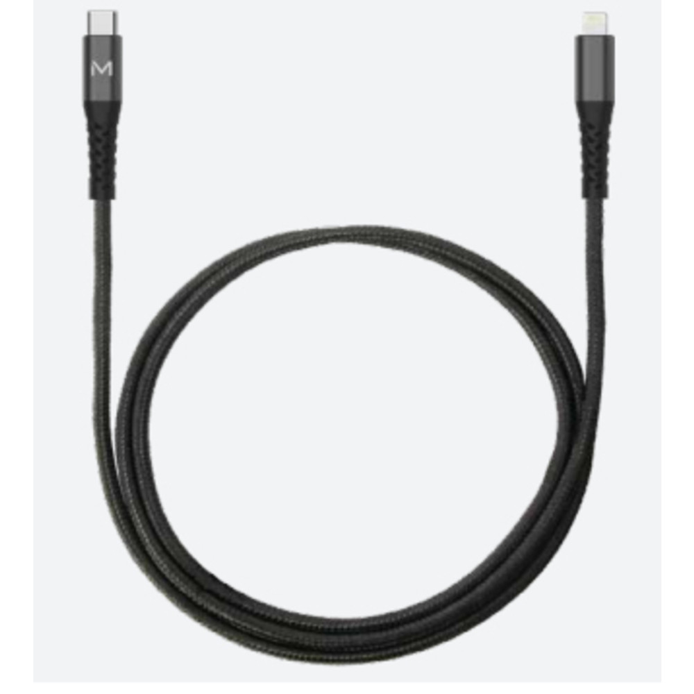 Mobilis 001343, 1 m, Lightning, USB C, Mâle, Mâle, Noir