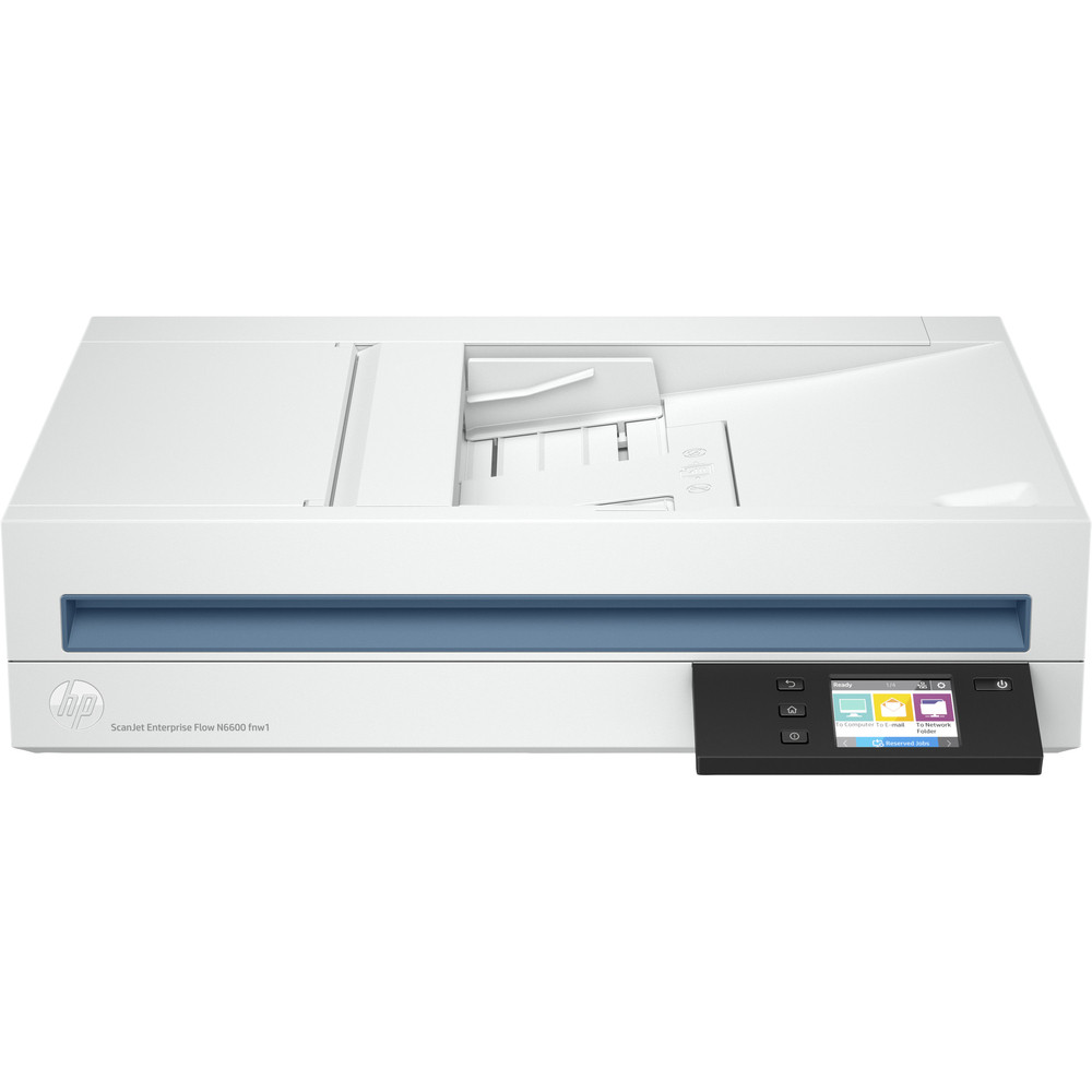 HP Scanjet Enterprise Flow N6600 fnw1, 216 x 356 mm, 1200 x 1200 DPI, 50 ppm, Numriseur  plat et adf, Blanc, 7,11 cm (2.8') 20G08A#B19