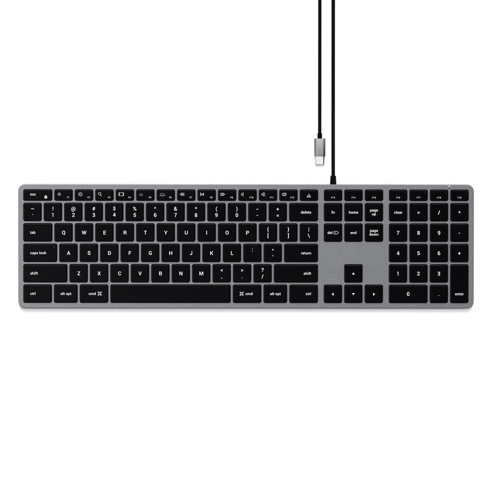 Clavier Filaire Satechi Slim W3 – USB-C, Rétroéclairé, AZERTY - vue 9