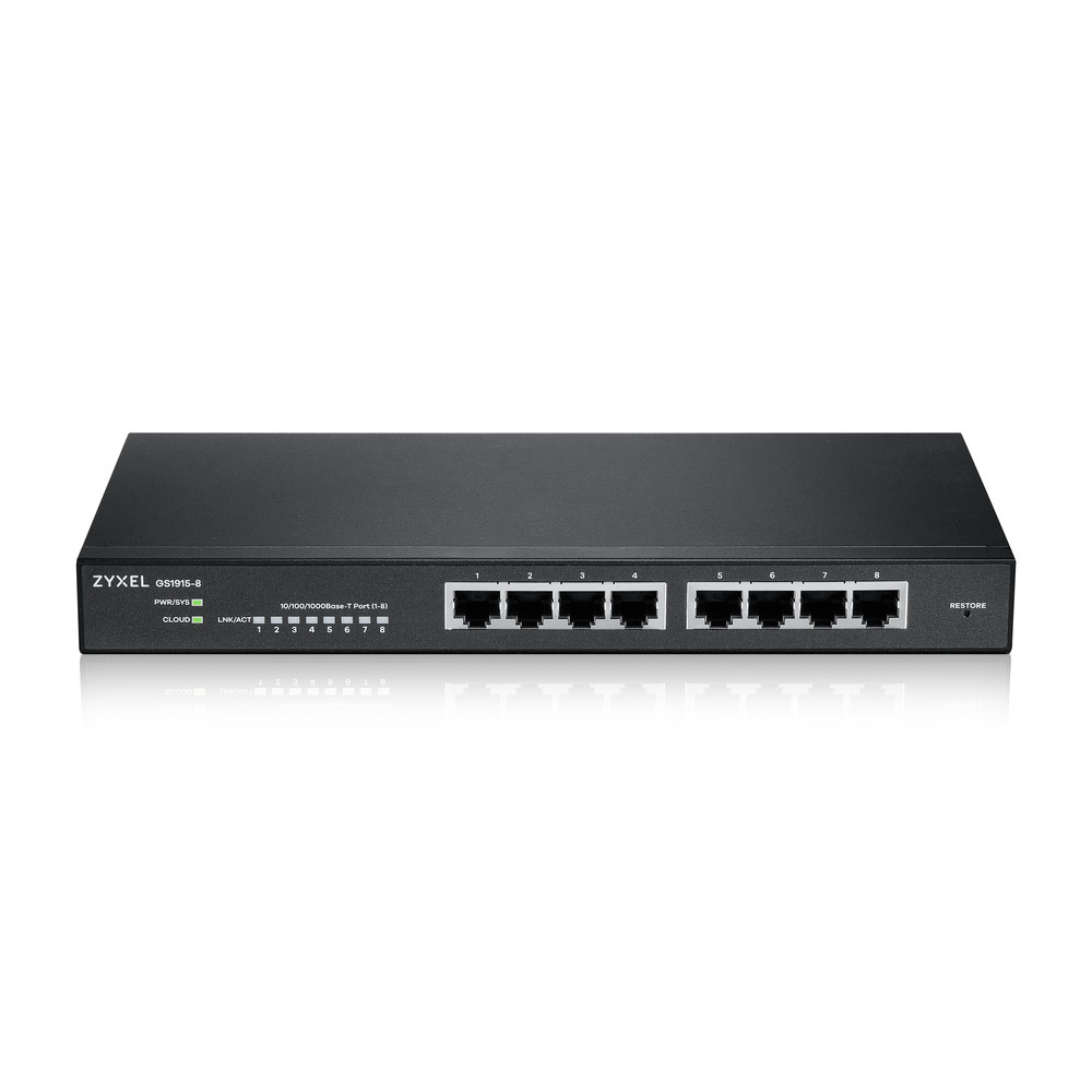 Zyxel GS1915-8, Géré, L2, Gigabit Ethernet (10/100/1000), Full duplex GS1915-8-EU0101F
