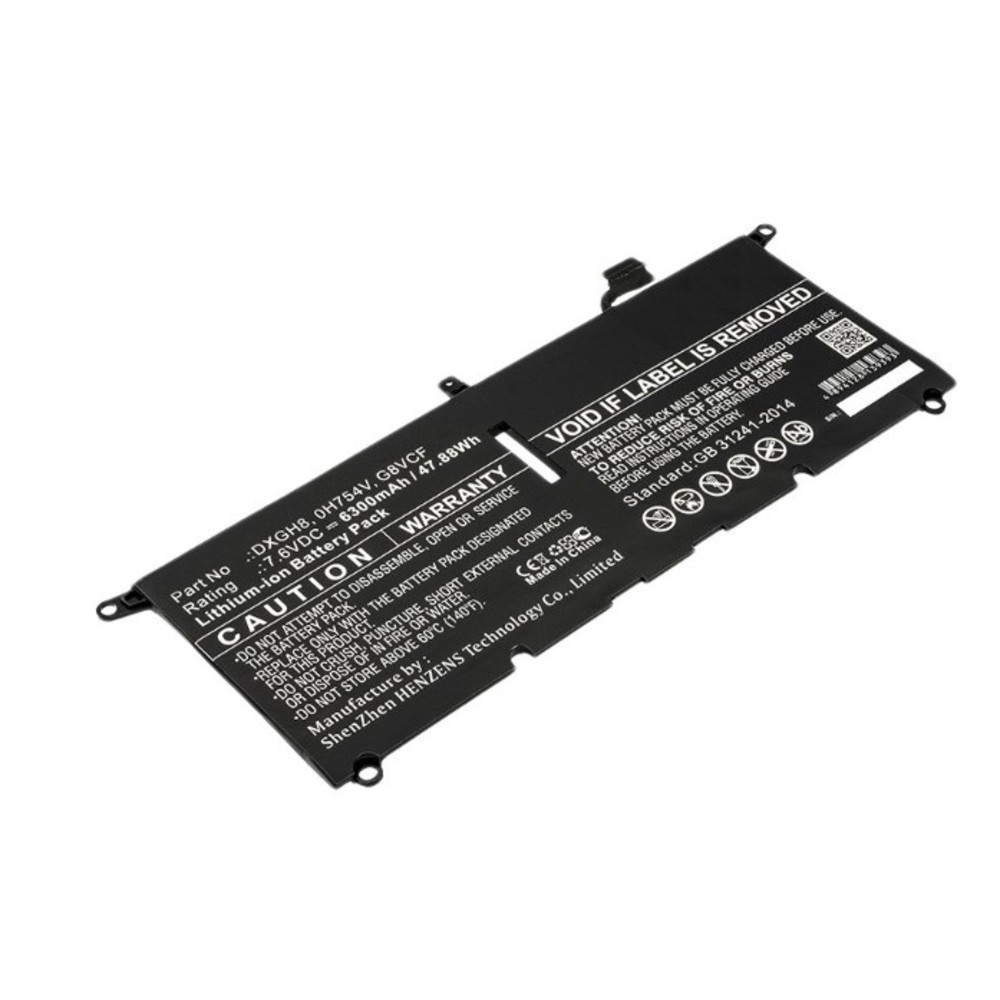 DLH Batterie Li-Pol 7.6V 6842mAh 52Wh - 0H754V / DXGH8 / G8VCF / 0DXGH8 / HK6N5 / WDK63 / G7GV0 / 451-BCRE, Batterie, DELL, DELL Inspiron 5390 / Inspi