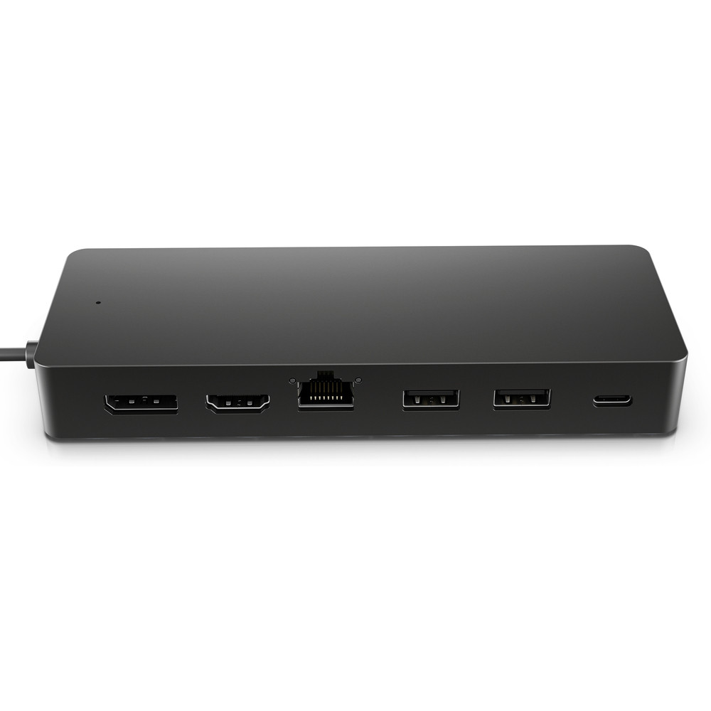 HP Concentrateur multiport USB-C universel, Avec fil, USB 3.2 Gen 1 (3.1 Gen 1) Type-C, 65 W, 10,100,1000 Mbit/s, Noir, Black 50H98AA#ABB