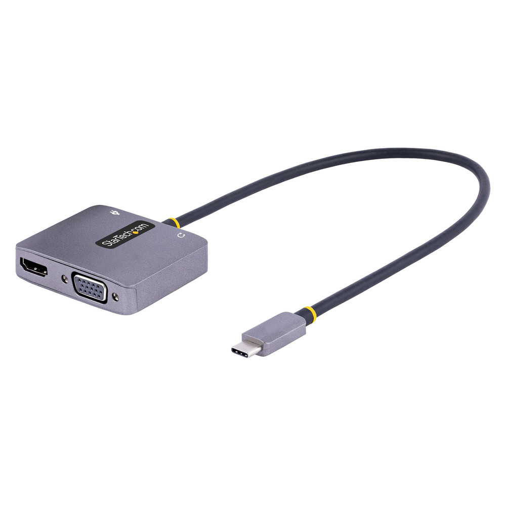 StarTech.com Adaptateur USB C vers HDMI VGA avec Sortie Audio 3,5 - Adaptateur Multiport USB C - Adaptateur USB Type-C, 4K 60Hz HDR, 100W PD 3.0 - Ada
