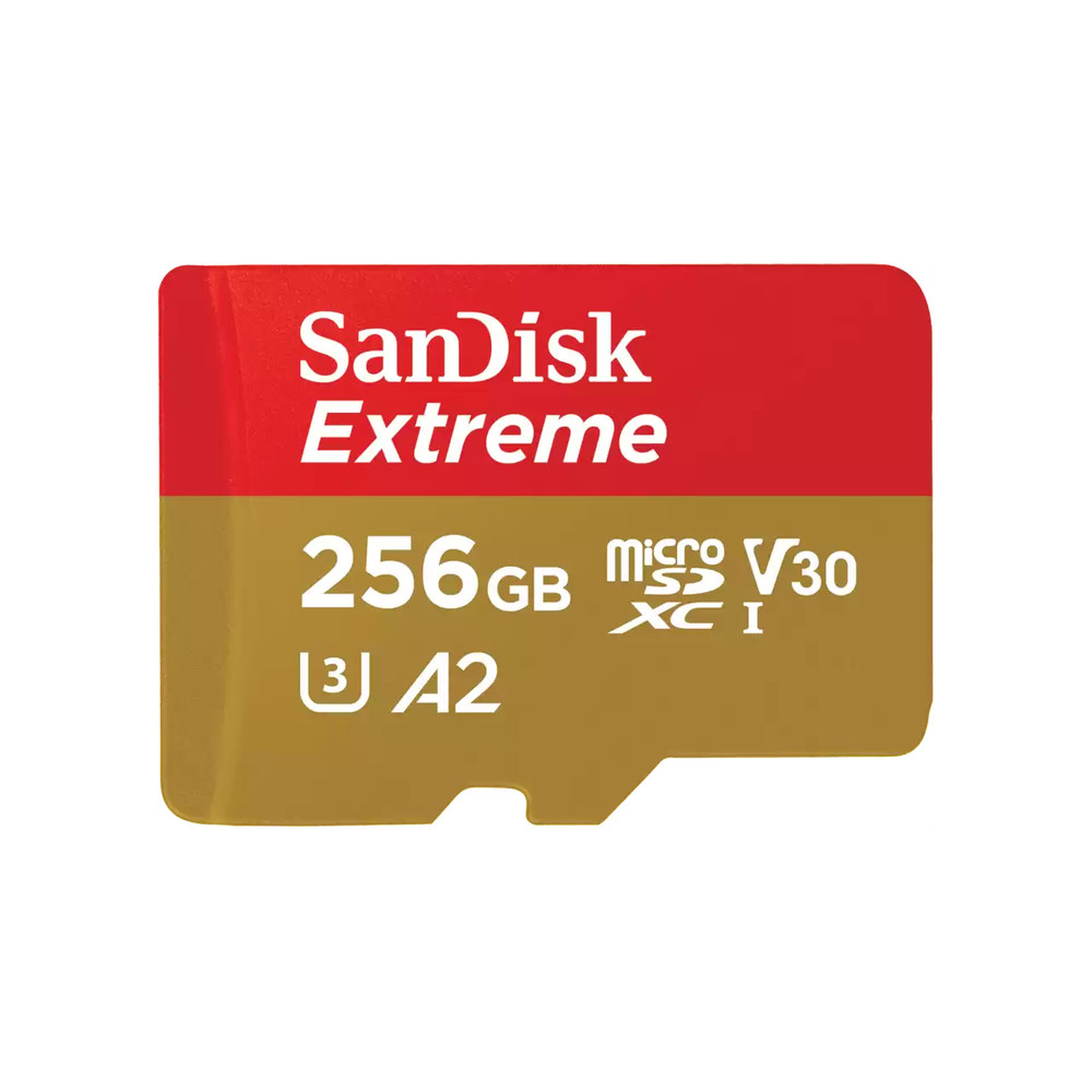 SanDisk Extreme, 256 Go, MicroSDXC, Classe 10, UHS-I, 190 Mo/s, 130 Mo/s SDSQXAV-256G-GN6GN