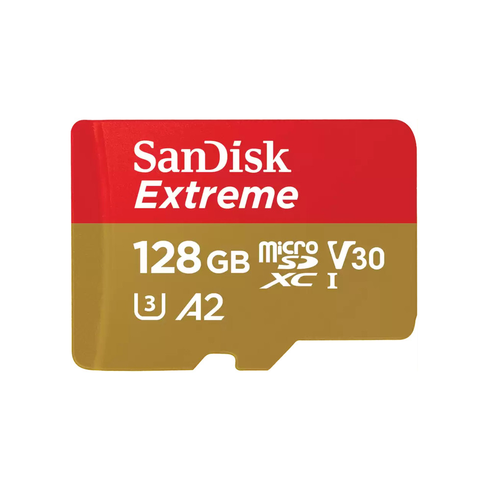 SanDisk Extreme, 128 Go, MicroSDXC, Classe 10, UHS-I, 160 Mo/s, 90 Mo/s SDSQXAA-128G-GN6MA