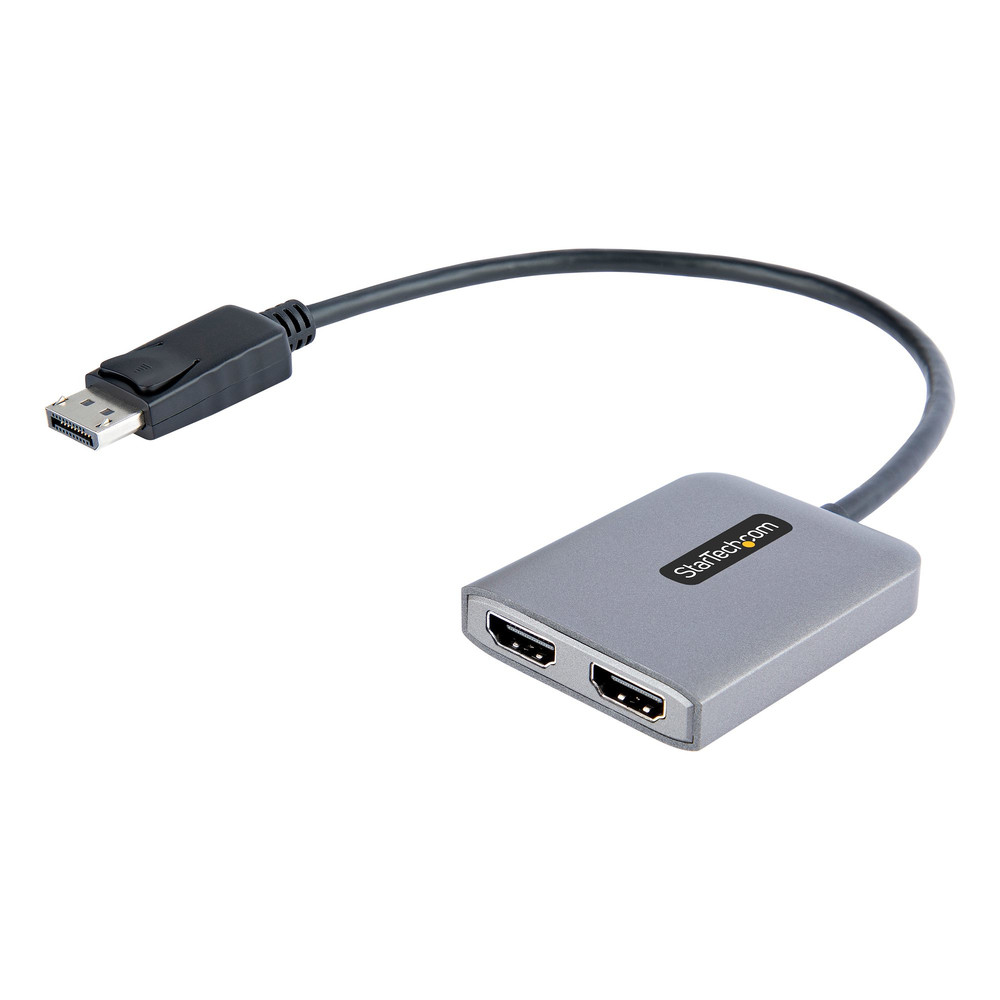 StarTech.com Hub DisplayPort HDMI Double - Dual HDMI 4K 60Hz - Hub DP vers HDMI MST - Convertisseur DisplayPort Mâle vers HDMI Femelle - Convertisseur