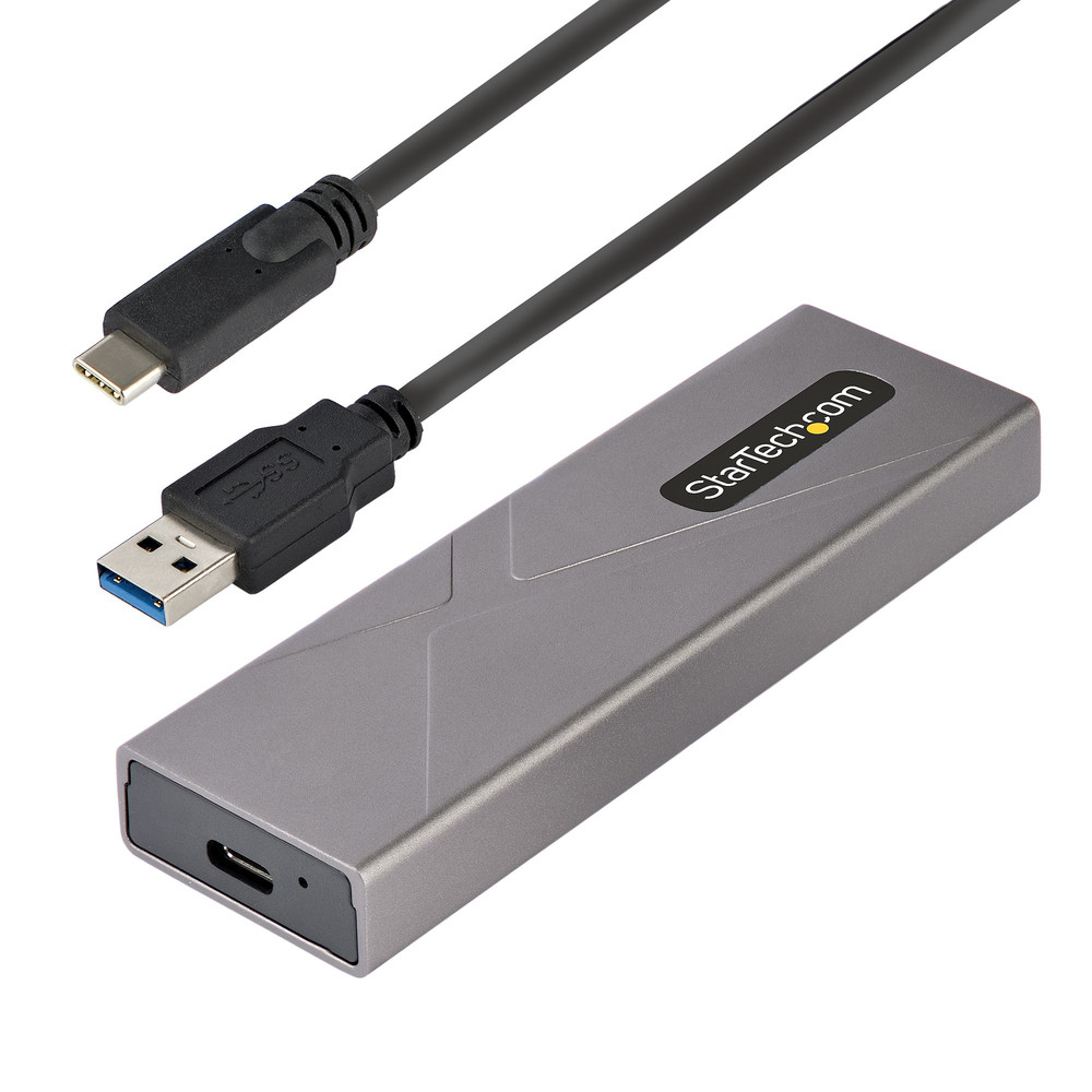 StarTech.com Boîtier Externe SSD M.2 NVMe/SATA - Boîtier Disque Dur SSD M.2 PCIe/SATA - Boîtier SSD M.2 - Boîtier pour SSD M.2 avec Câbles Hôtes USB-C