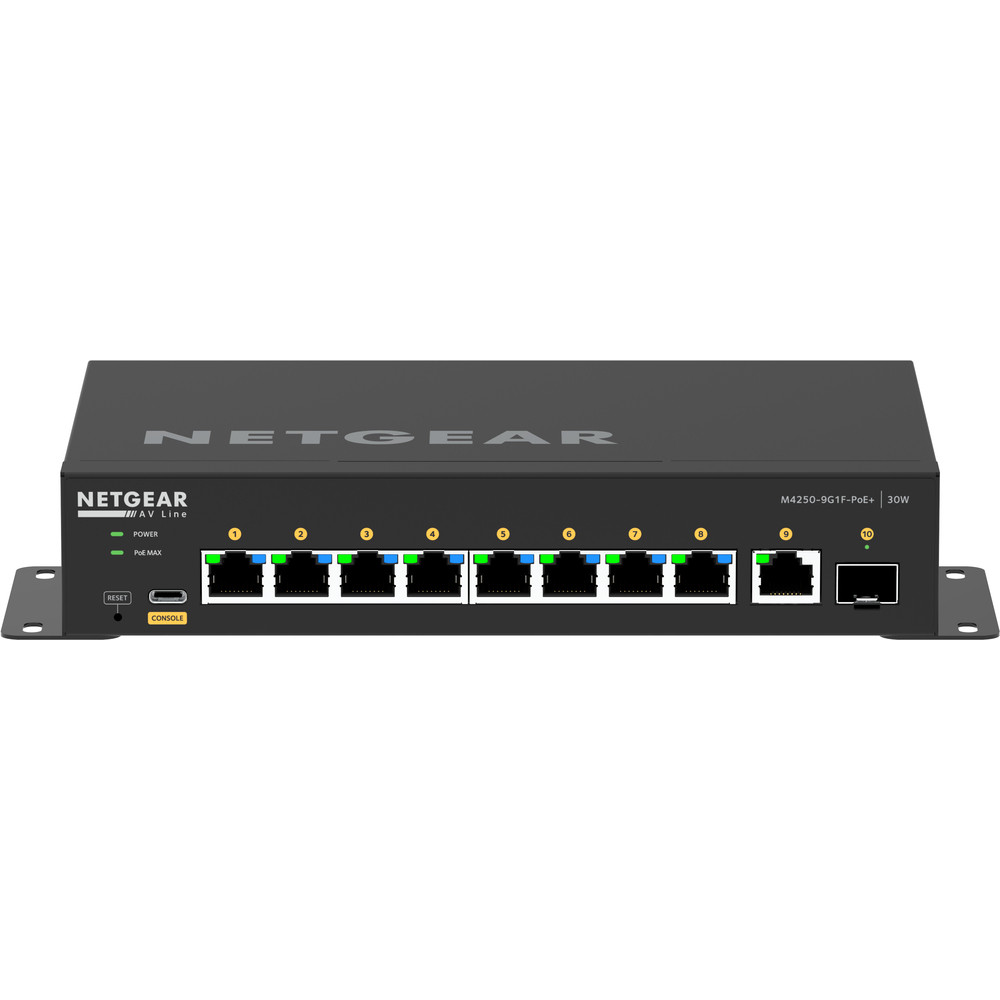 NETGEAR M4250 9G1F PoE+ commutateur 10 ports Gere Montable sur rack - vue 2