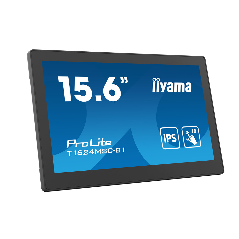 iiyama ProLite T1624MSC B1 Écran LED 15.6 écran tactile 1920 x 1080 Full HD IPS 450 cdm² 800:1 25 ms HDMI haut parleurs - vue 4