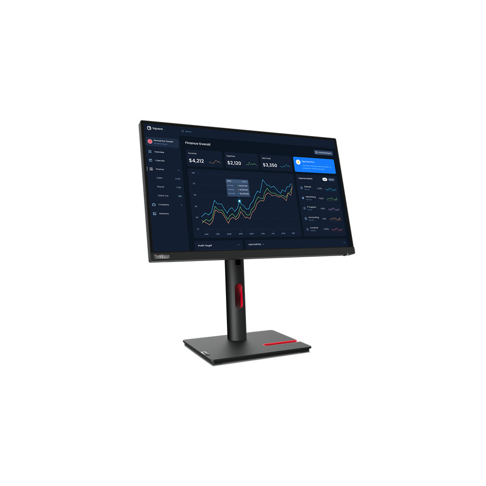 Lenovo ThinkVision T22i-30, 54,6 cm (21.5'), 1920 x 1080 pixels, Full HD, LED, 6 ms, Noir 63B0MAT6EU