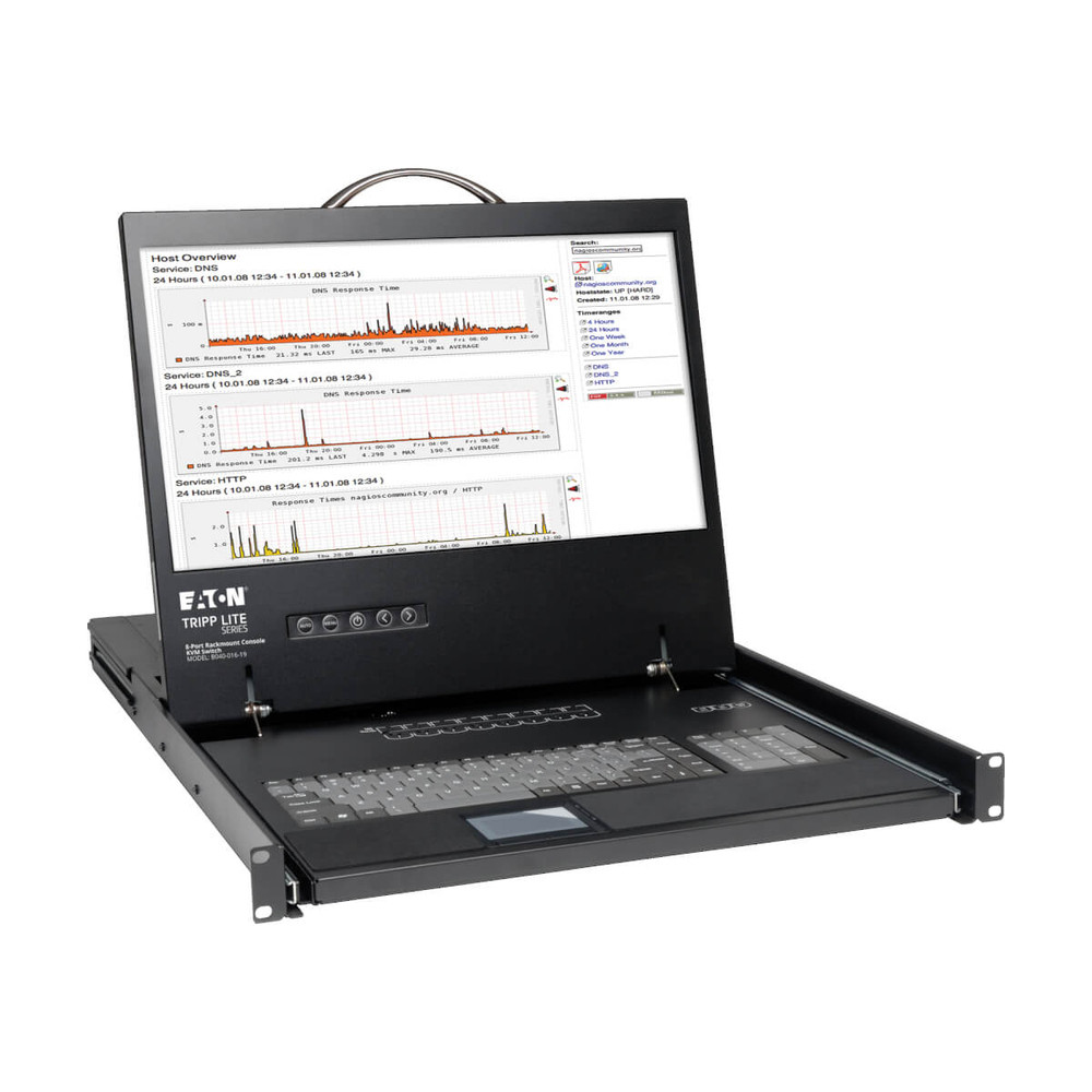 Tripp Lite B040-008-19, 48,3 cm (19'), 1366 x 768 pixels, LCD, UL 60950-1 (USA), CAN/CSA (Canada), FCC Part 15 Class A, CE, IEC 60950-1, TUV (UL), CTU