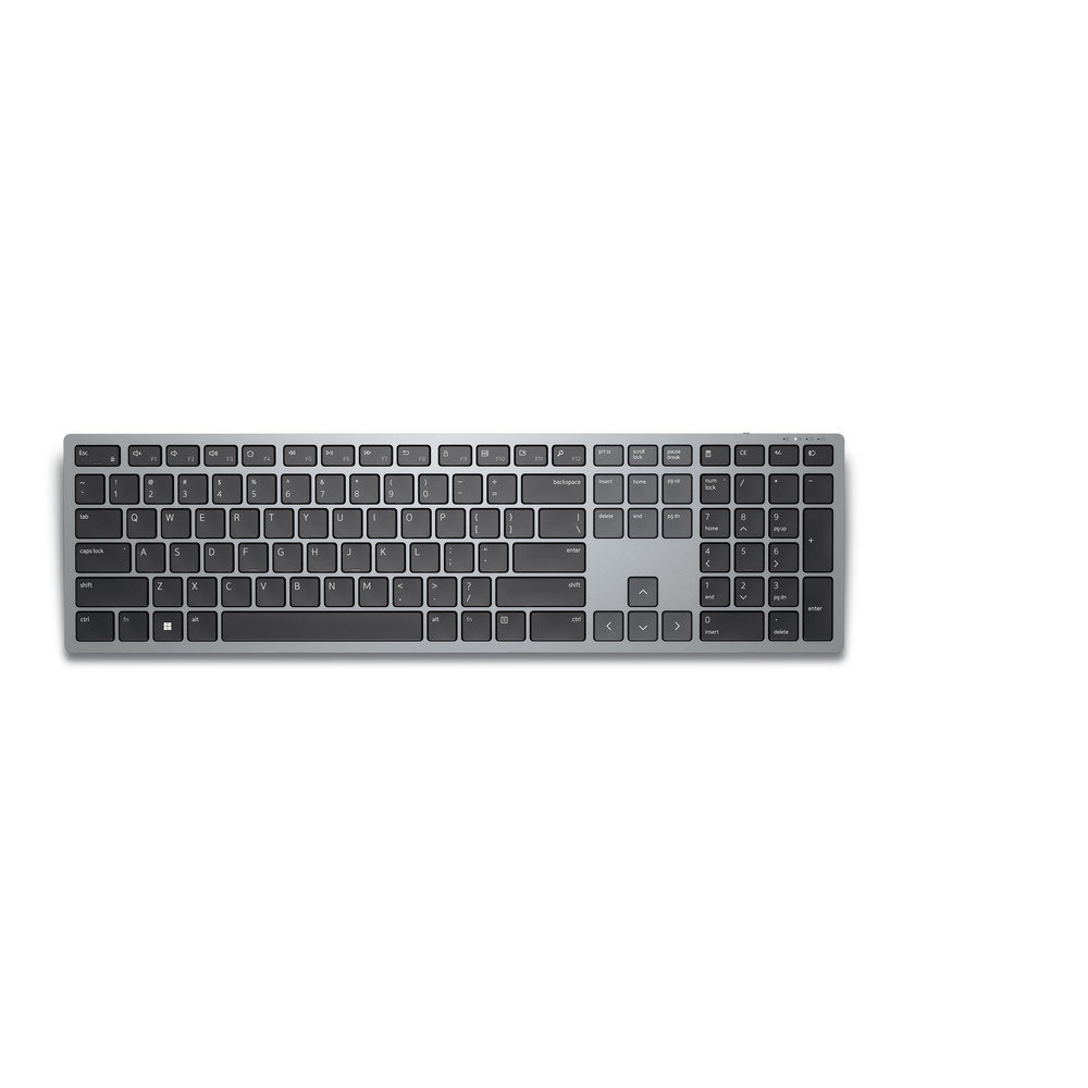 DELL KB700, Taille réelle (100 %), Bluetooth, AZERTY, Gris KB700-GY-R-FR
