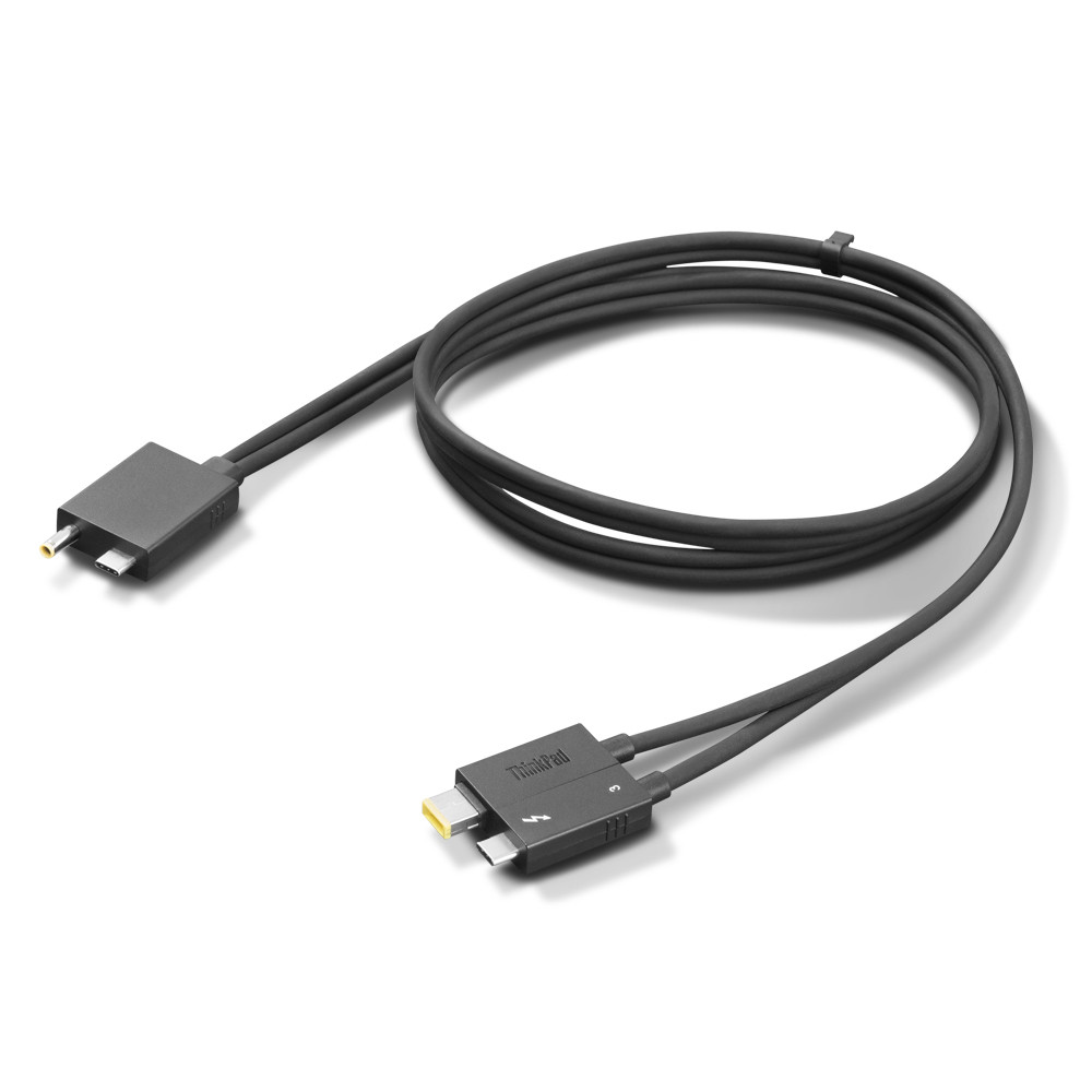 Lenovo 4X91K16970, Mâle, Mâle, 0,7 m, Noir, 40 Gbit/s, RoHS REACH UL62368