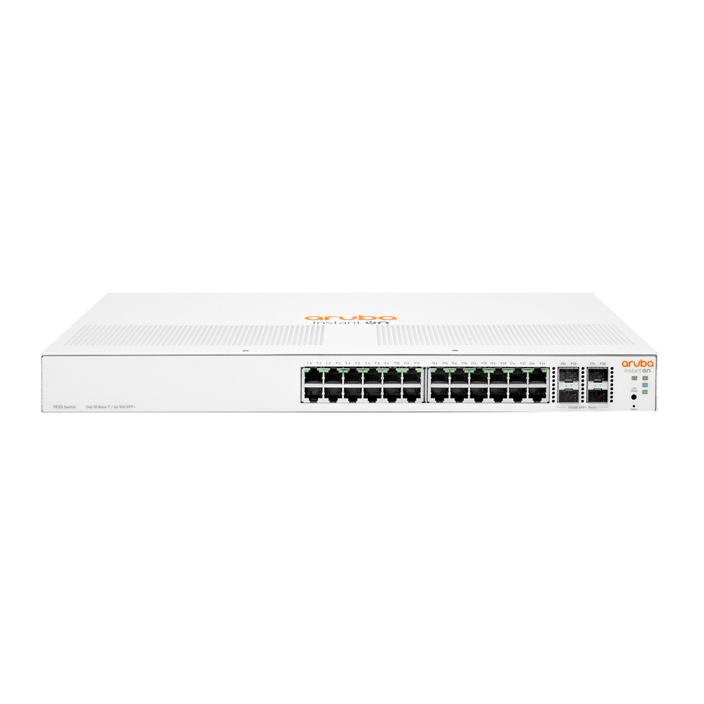 HPE Aruba Networking Aruba Instant On 1930 24G Class4 PoE 4SFP/SFP+ 195W, Géré, L2+, Gigabit Ethernet (10/100/1000), Connexion Ethernet, supportant l'