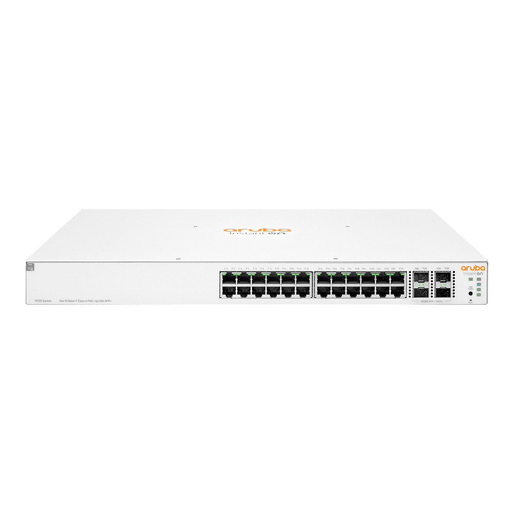 HPE Aruba Networking Aruba Instant On 1930 24G Class4 PoE 4SFP/SFP+ 370W, Géré, L2+, Gigabit Ethernet (10/100/1000), Connexion Ethernet, supportant l'