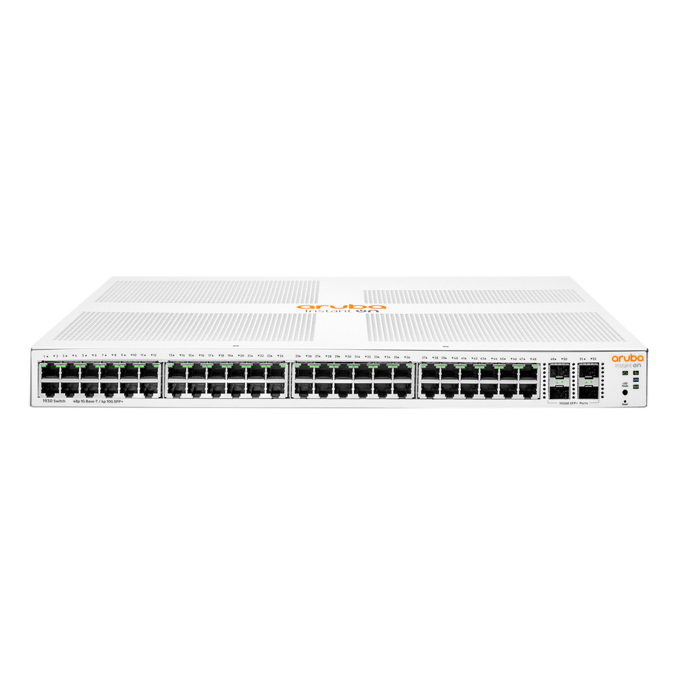 HPE Aruba Networking Aruba Instant On 1930 48G Class4 PoE 4SFP/SFP+ 370W, Géré, L2+, Gigabit Ethernet (10/100/1000), Connexion Ethernet, supportant l'