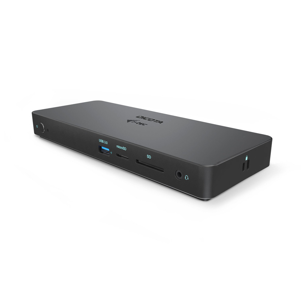 Dicota D31953, Avec fil, USB Type-C, 3,5 mm, 10,100,1000 Mbit/s, Noir, MicroSD (TransFlash), SD