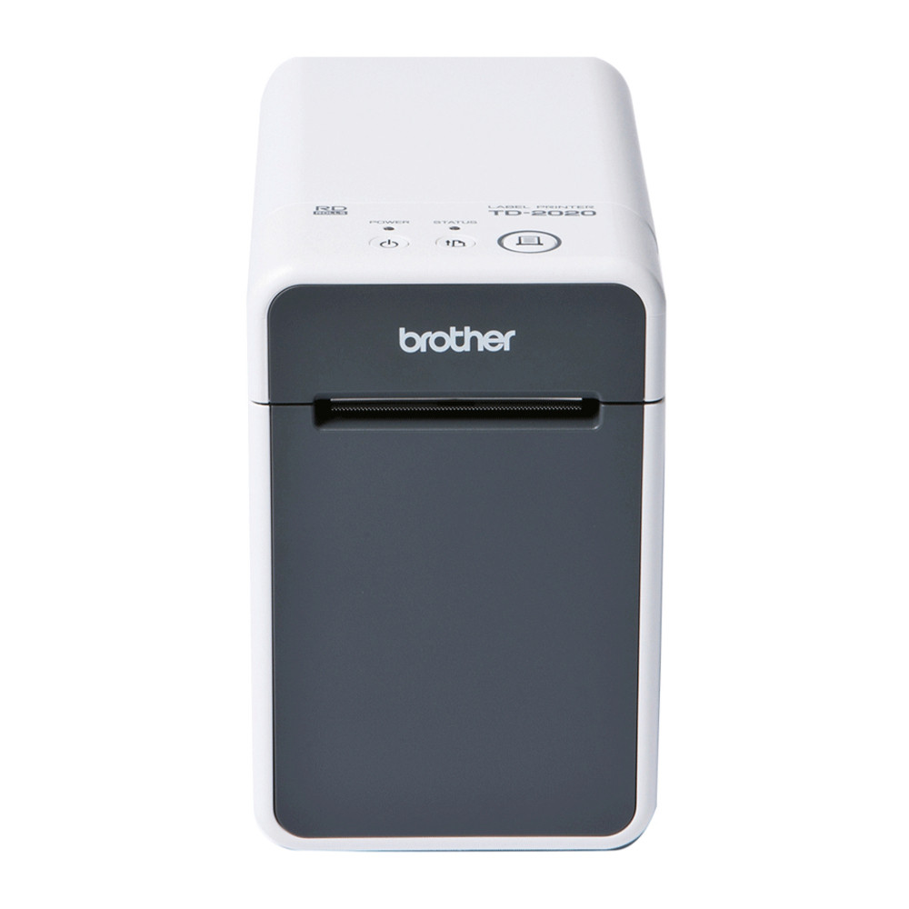 Brother TD-2020A Imprimante d'étiquettes industrielle de bureau, Thermique directe, 203 x 203 DPI, 152,4 mm/sec, Avec fil, Blanc