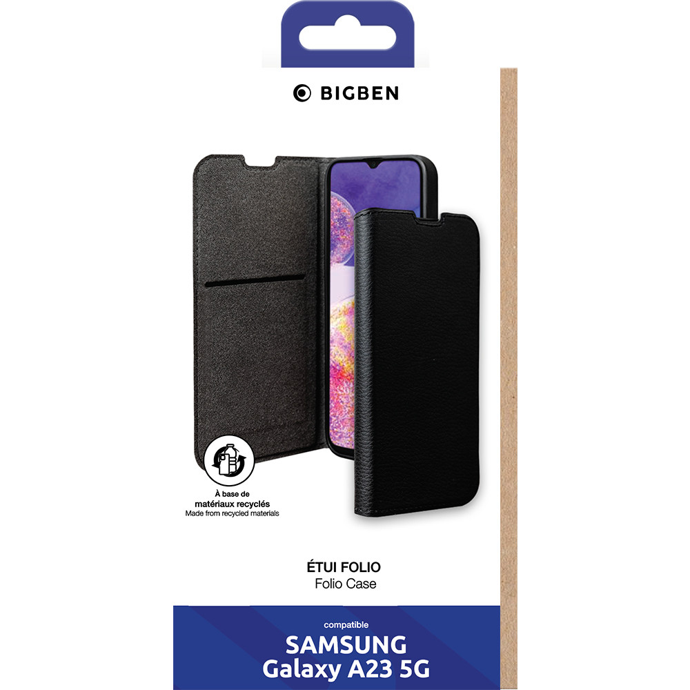 BIG BEN FOLIOGA235G, tui avec portefeuille, Samsung, Galaxy A23 5G, 16,8 cm (6.6'), Noir