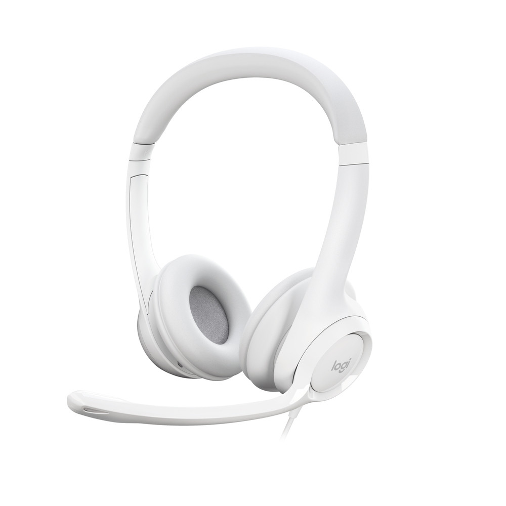 Logitech H390, Avec fil, Bureau/Centre d'appels, 20 - 20000 Hz, 197 g, Casque, Blanc 981-001286