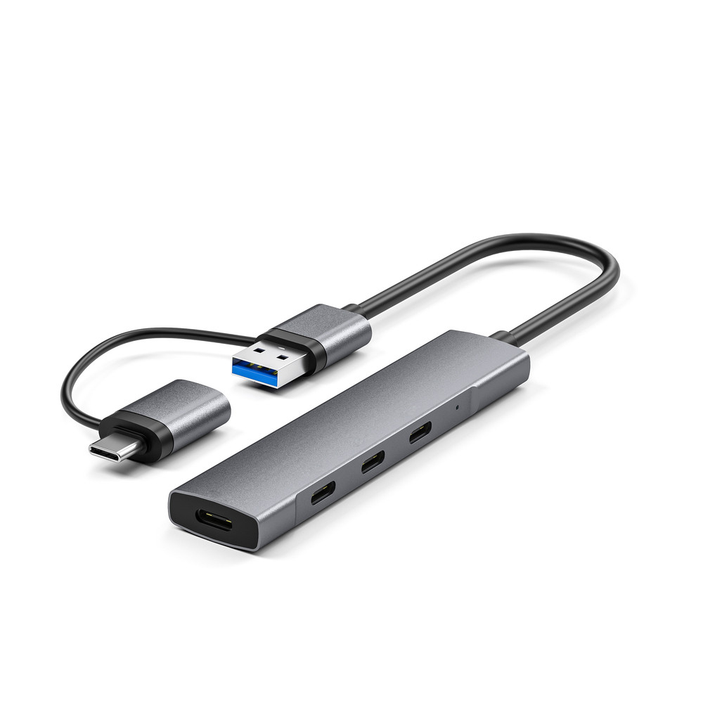 DLH DY-TU4995, USB 3.2 Gen 1 (3.1 Gen 1) Type-A + Type-C, Argent, USB 3.2 Gen 1 (3.1 Gen 1) Type-C, 101 mm, 21 mm, 8 mm
