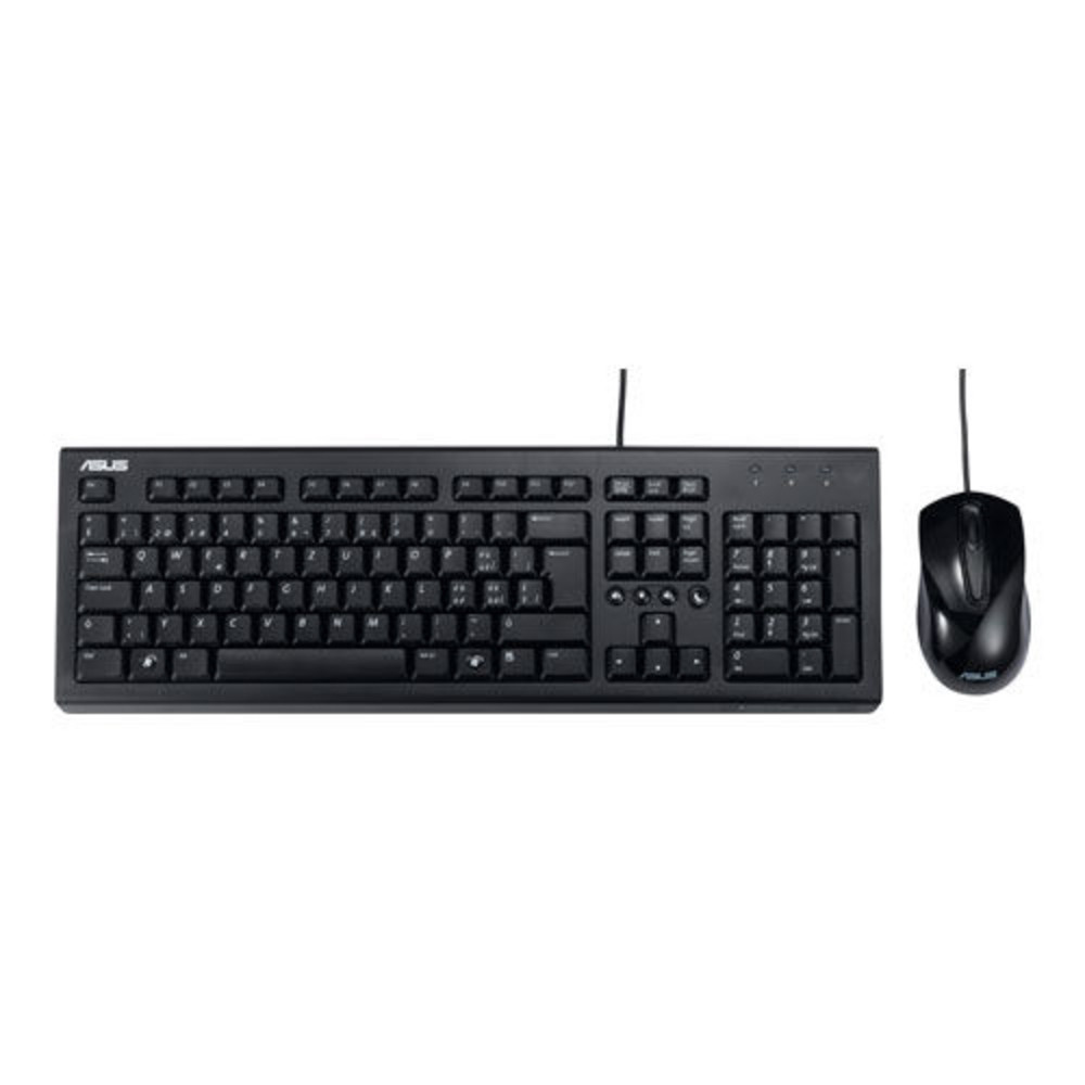 ASUS U2000, Taille relle (100 %), USB, Clavier mcanique, Noir, Souris incluse 90-XB1000KM00000