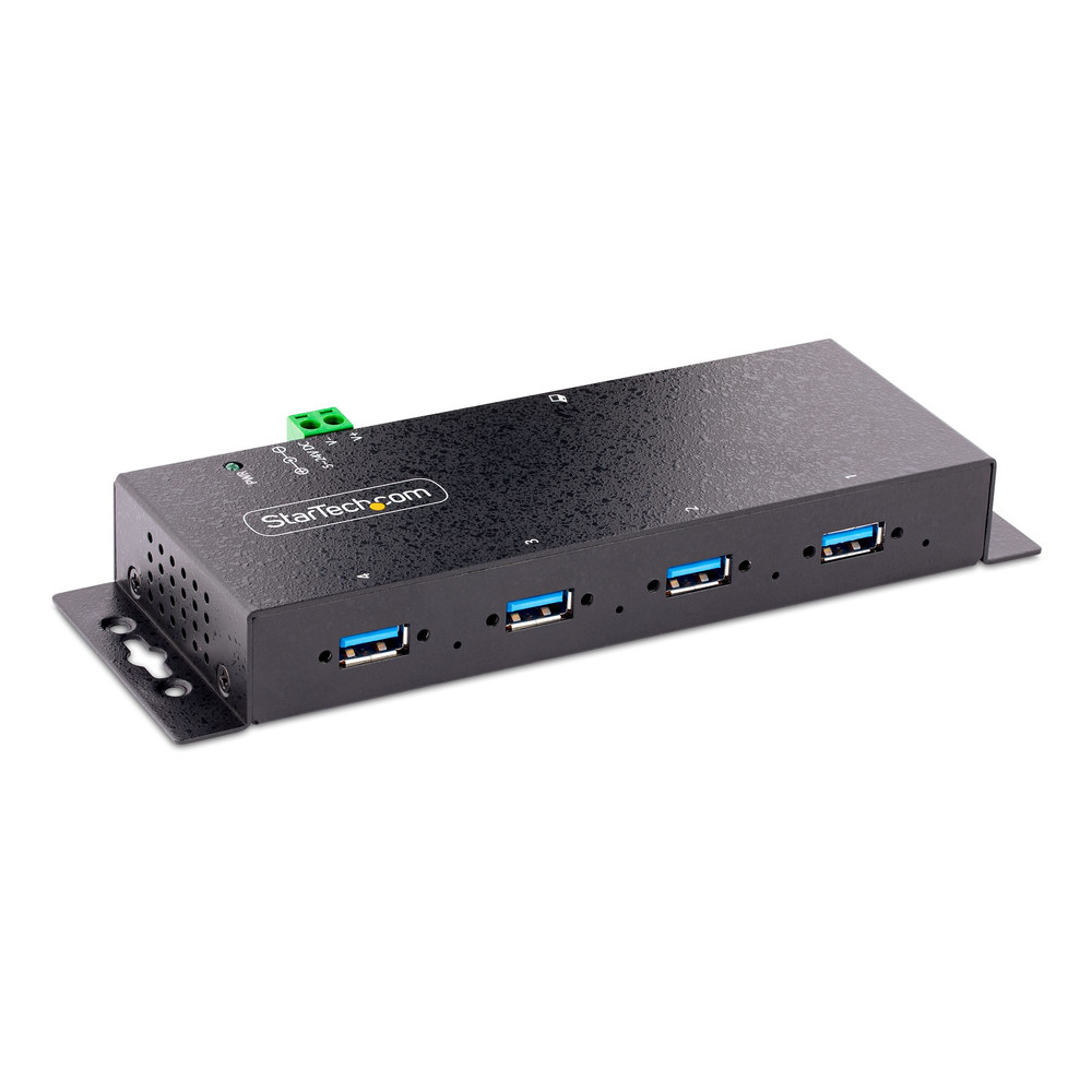StarTech.com Hub USB 3.0 5Gbps à 4 Ports Industriel - Hub USB pour PC Portable avec Protection contre les Surtensions - Splitter USB 3.0 Montable sur