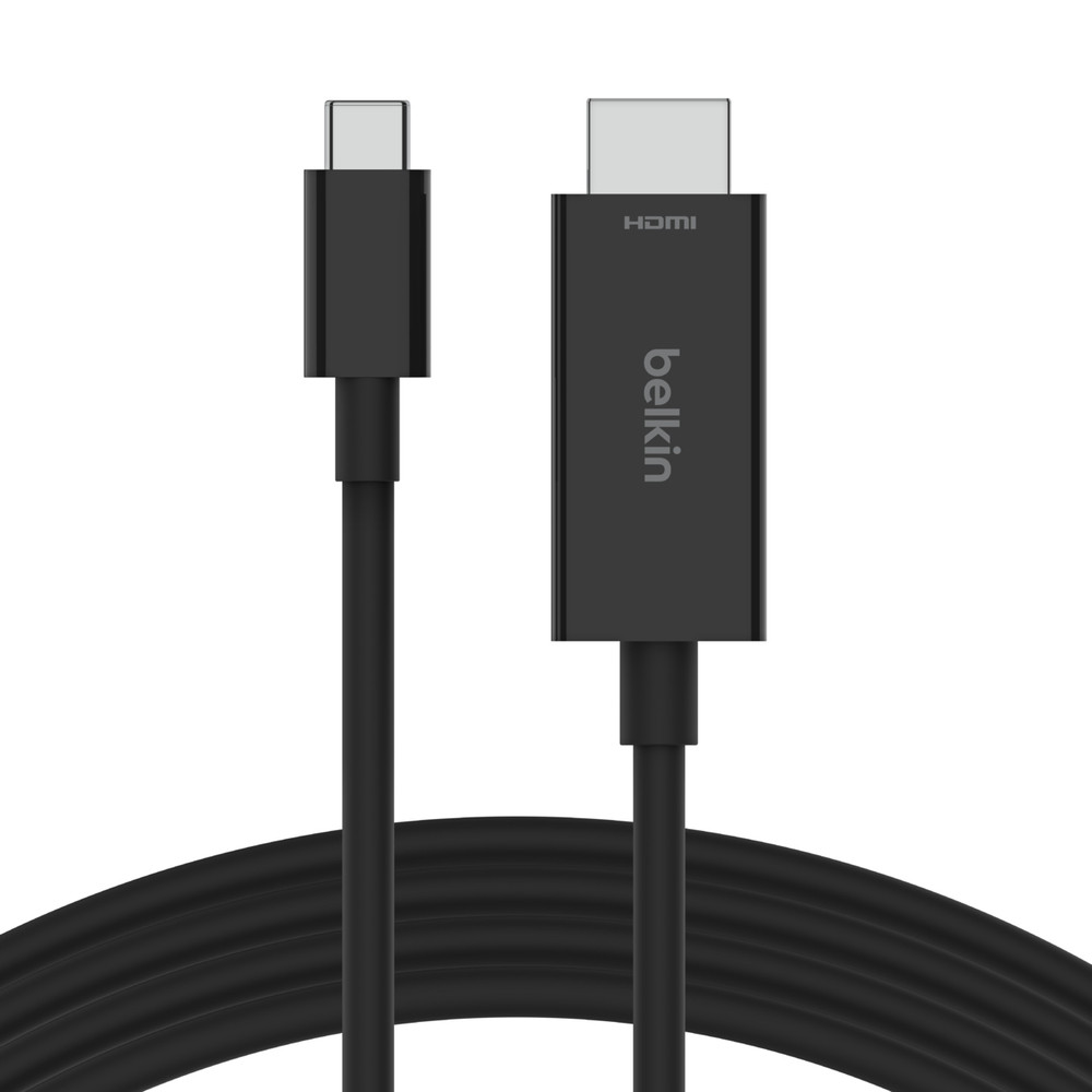 Belkin AVC012bt2MBK, 2 m, USB Type-C, HDMI, Mâle, Mâle, Droit