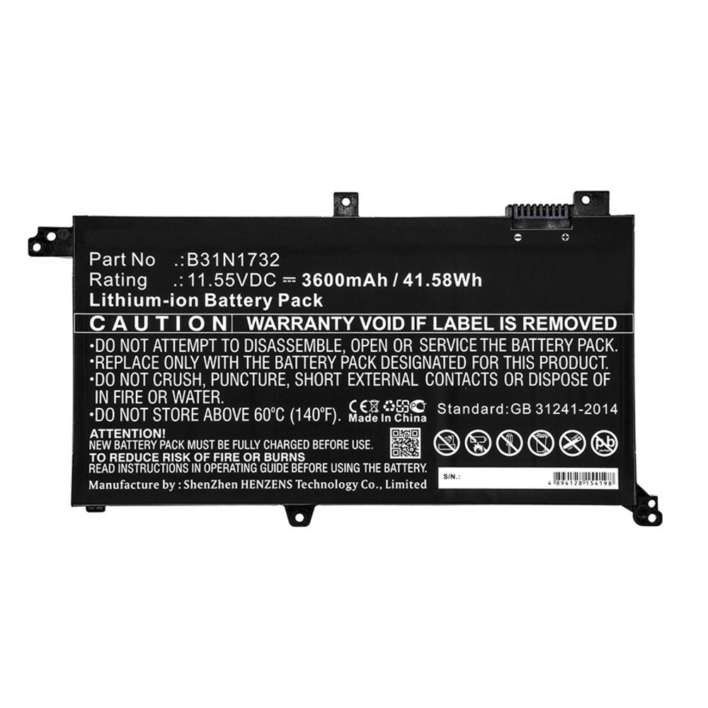 DLH AASS4882-B042Y2, Batterie, ASUS, A571G / A571GD / A571GT / F571G / F571GD / F571GT / F571L / F571LH / F571LI / FX571G / FX571GD /...
