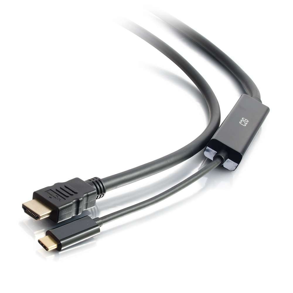 C2G Câble adaptateur audio/vidéo USB-C® vers HDMI® de 1,8 m - 4K 60Hz, 1,8 m, USB Type-C, HDMI Type A (Standard), Mâle, Mâle, Droit CG26889