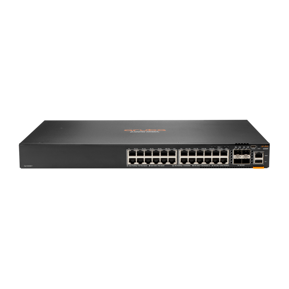 HPE Aruba Networking CX 6200F 24G 4SFP+, Géré, L3, Gigabit Ethernet (10/100/1000), Grille de montage, 1U JL724B#ABB