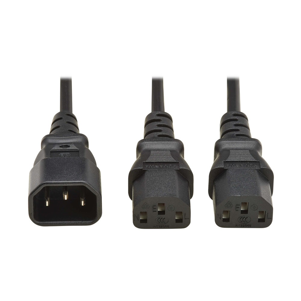 Eaton P004-02M-2C13EU, 2 m, IEC C14, IEC C13, H05VV-F, 250 V, 10 A