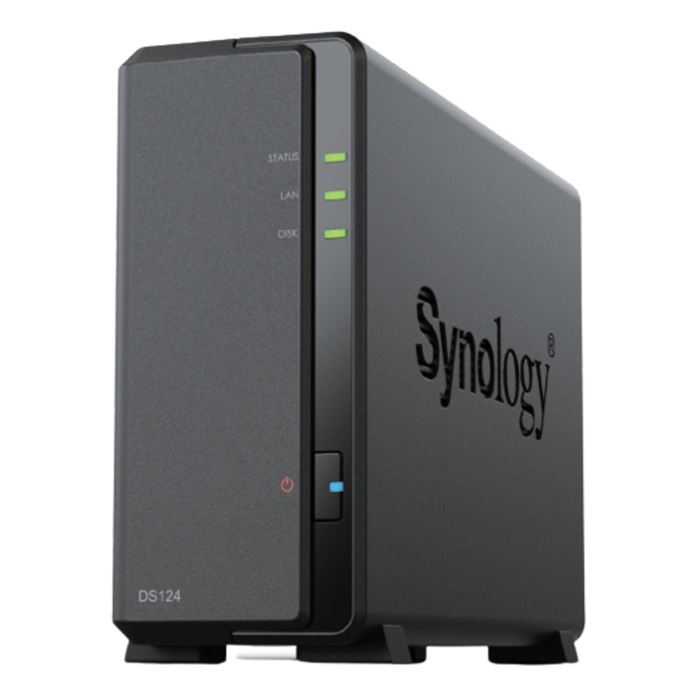 Synology DiskStation DS124, NAS, Bureau, Realtek, RTD1619B, 1 Go, DDR4