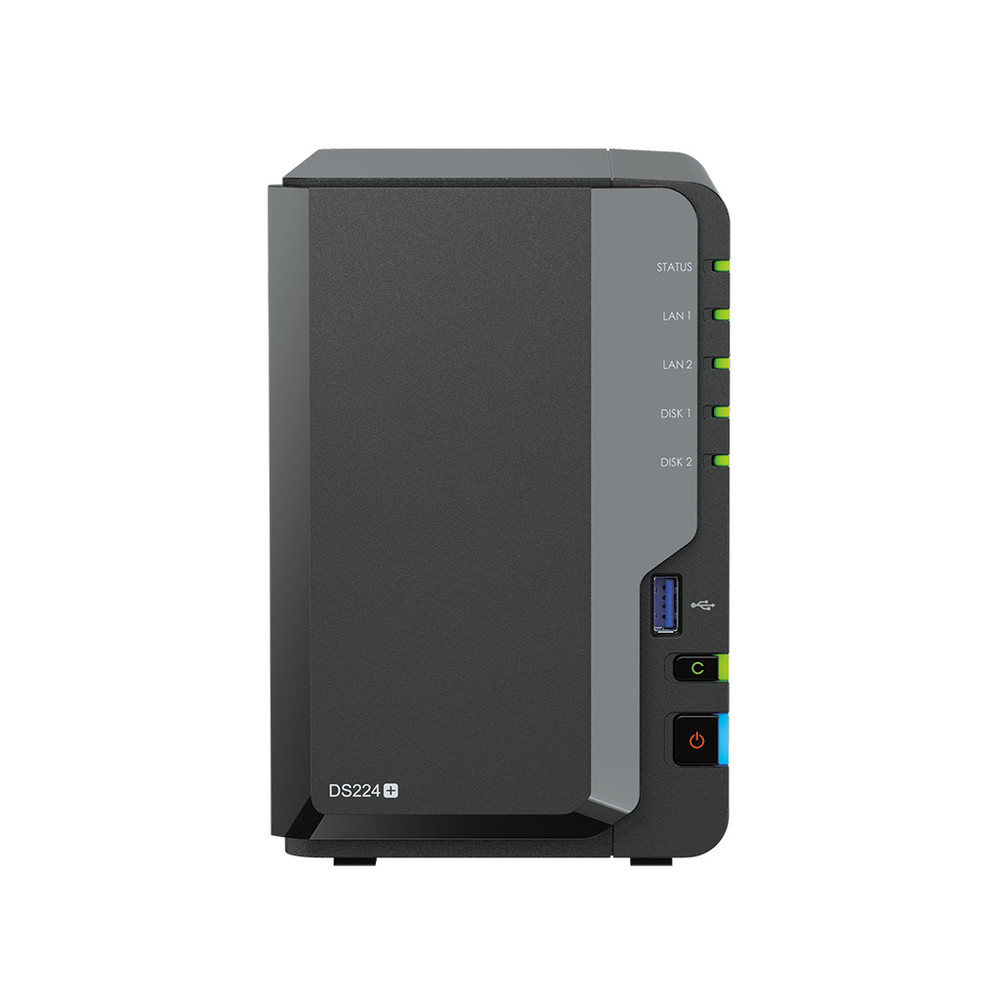 Synology DiskStation DS224+, NAS, Bureau, Intel® Celeron®, J4125, 2 Go, DDR4