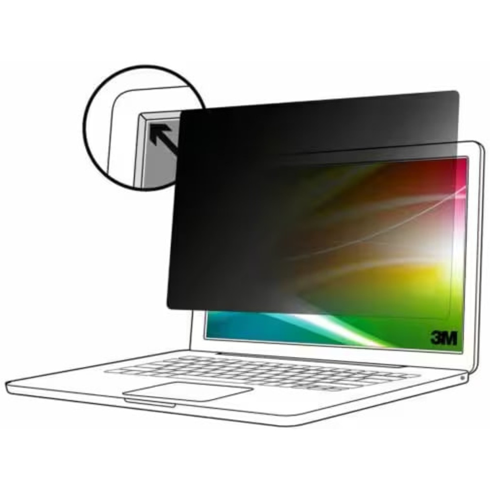 3M BP133W9B, 33,8 cm (13.3'), 16:9, Ordinateur portable, Filtre de confidentialité sans bords pour ordinateur, Anti-reflet