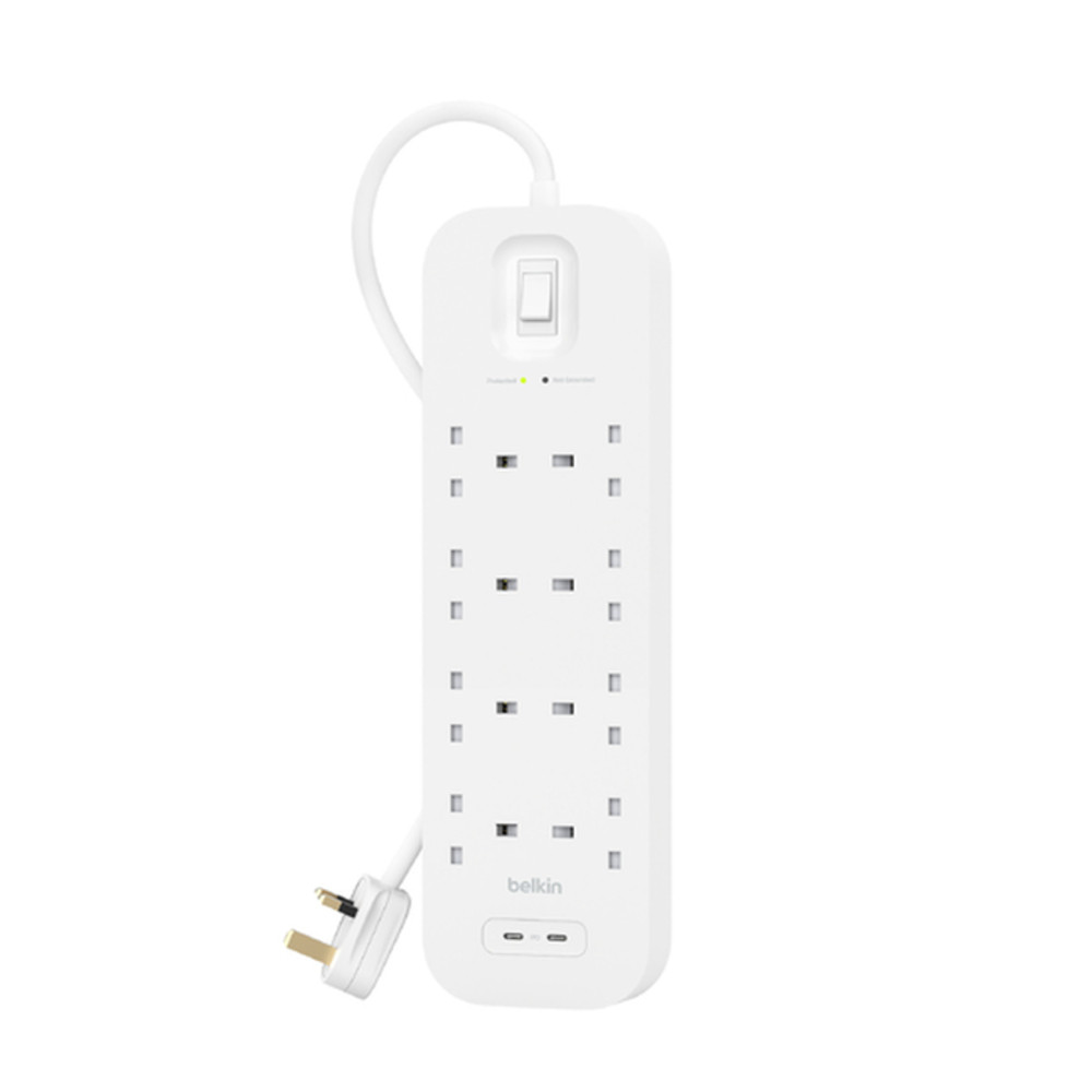 Belkin Connect, 900 J, 8 sortie(s) CA, Blanc, 2 m, 1 pièce(s) SRB004CA2M