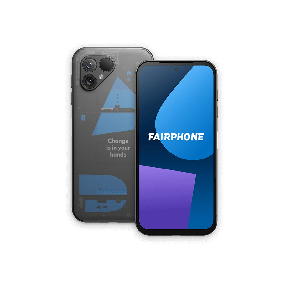Fairphone 5, 16,4 cm (6.46'), 8 Go, 256 Go, 50 MP, Android 13, Transparent F5FPHN-2TL-EU1