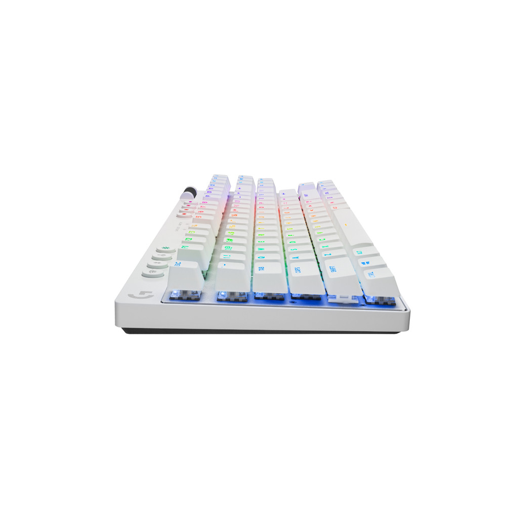 Logitech G PRO X TKL, Sans fil, RF sans fil + Bluetooth, Clavier mécanique, AZERTY, LED RGB, Blanc 920-012145