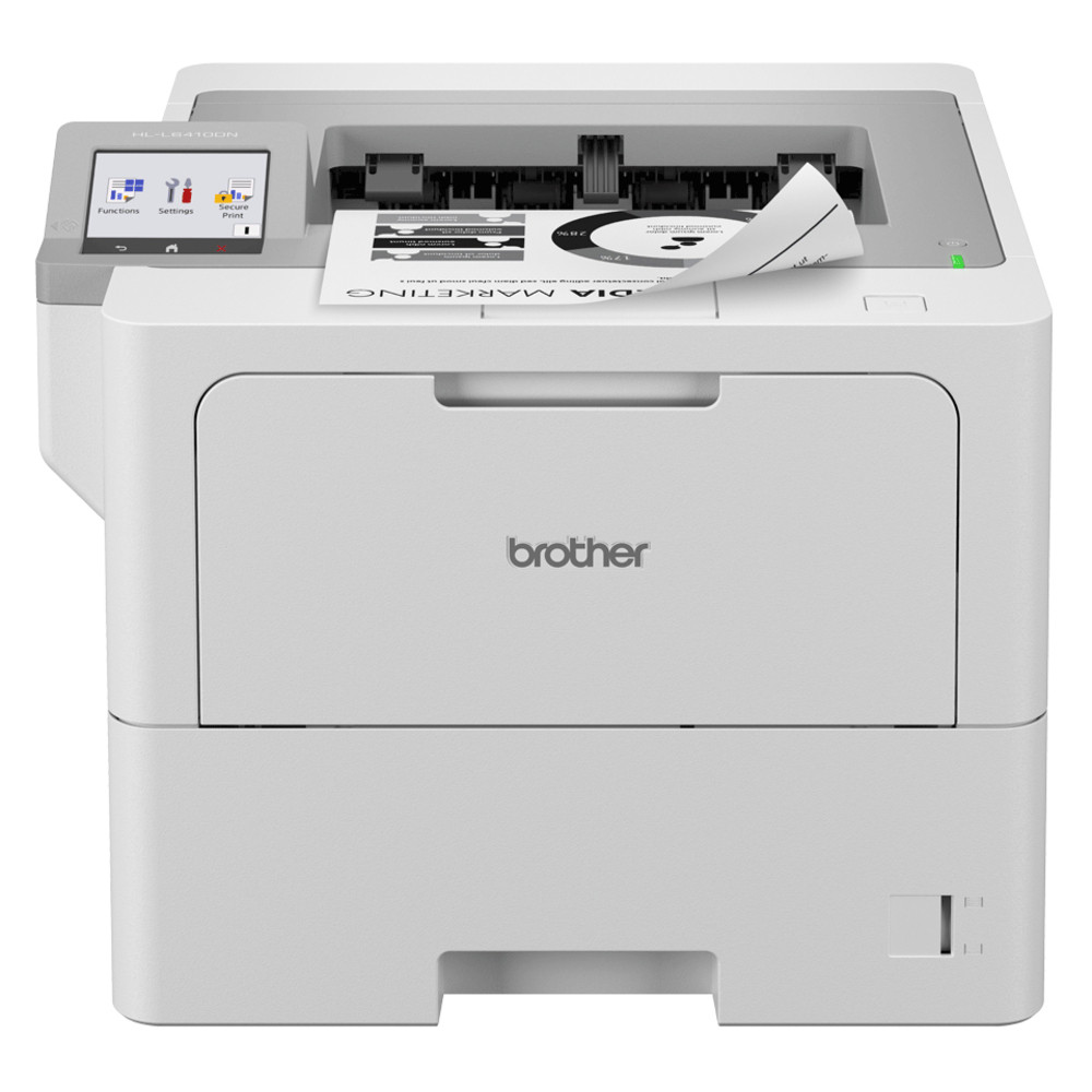 Brother HL-L6410DN - Imprimante laser monochrome professionnelle A4, Laser, 1200 x 1200 DPI, A4, 50 ppm, Impression recto-verso, Blanc
